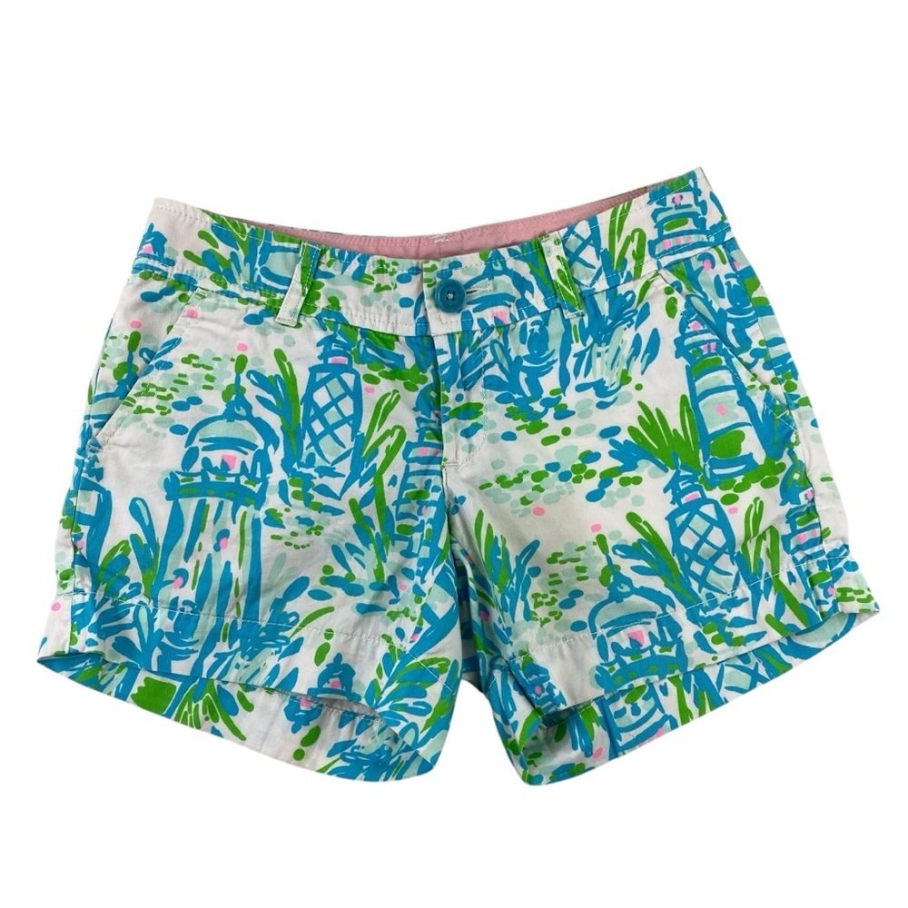 Lilly Pulitzer Women’s Colorful Tropical Beachy Printed Shorts Sz 0